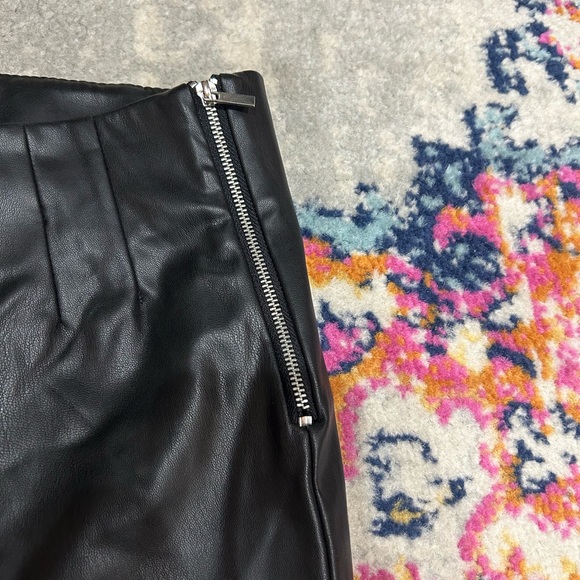 Zara Pants & Jumpsuits Zara Black Full Length Faux Straight Leg